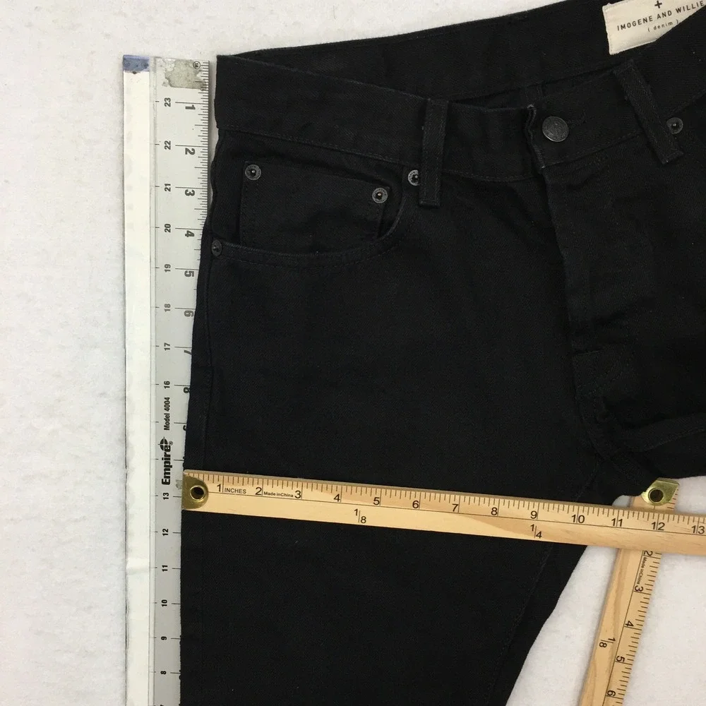 Imogene and Willie Charlie Black Selvedge Denim Jeans Mens Size 30 Button Fly